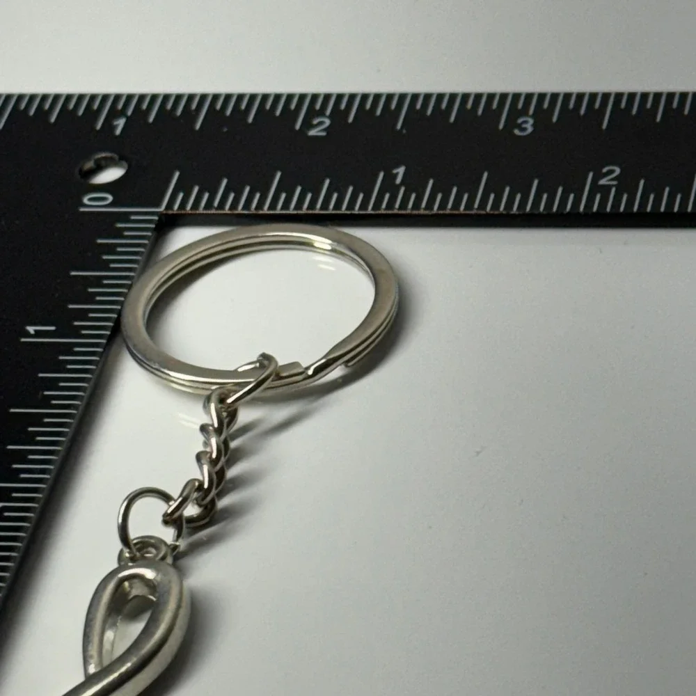 Silver Tone‎ Treble Clef Music Note Keychain Key Ring Holder Accessory